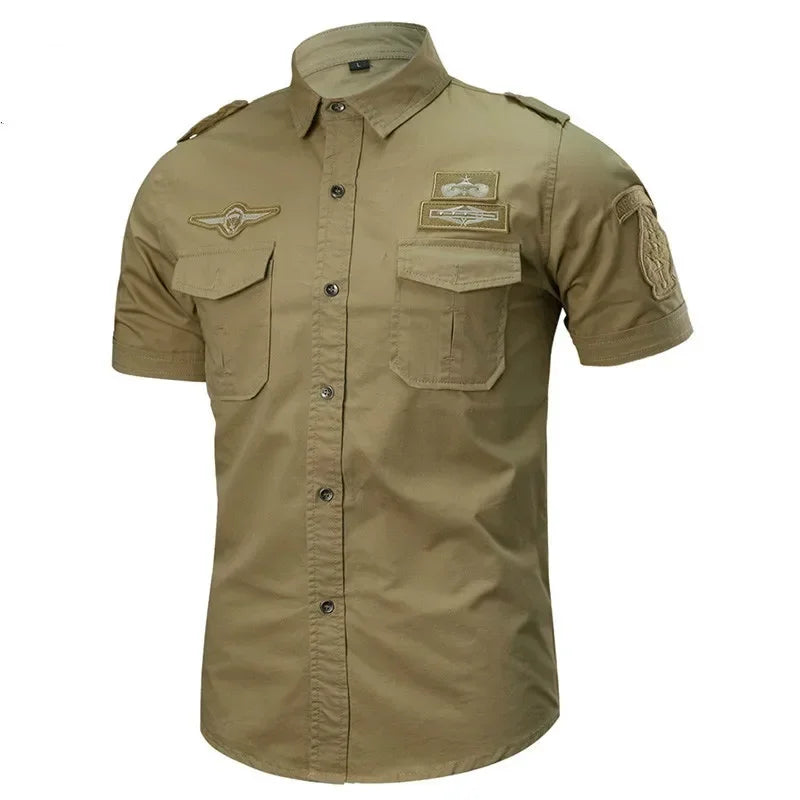 Summer Military Shirt - Airborne Tactical Air Assault Cotton Tee