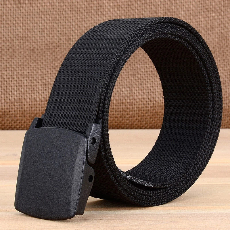 Ceinture militaire homme ajustable, ceinture tactique militaire pour le travail en extérieur et la chasse, avec boucle en plastique, 120 cm de longueur