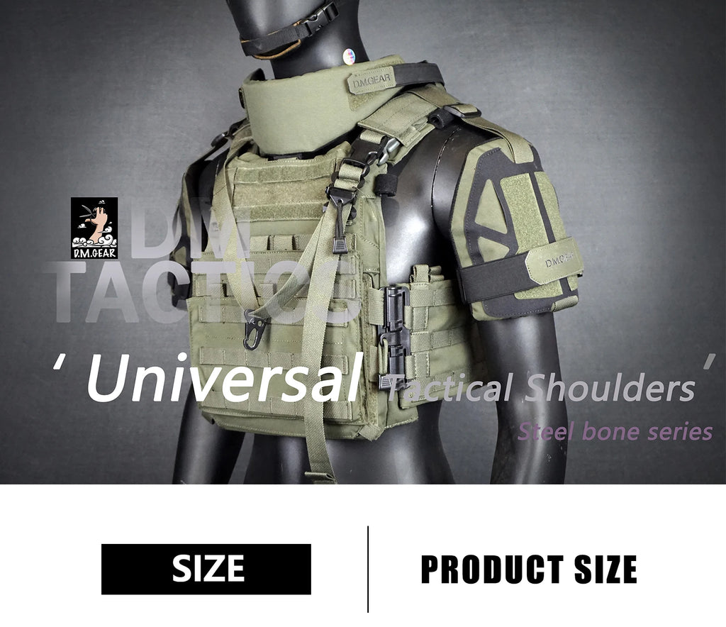 Gilet de protection d'épaule DMGear, équipement tactique de chasse, accessoire de protection pour airsoft, Molle, nylon universel