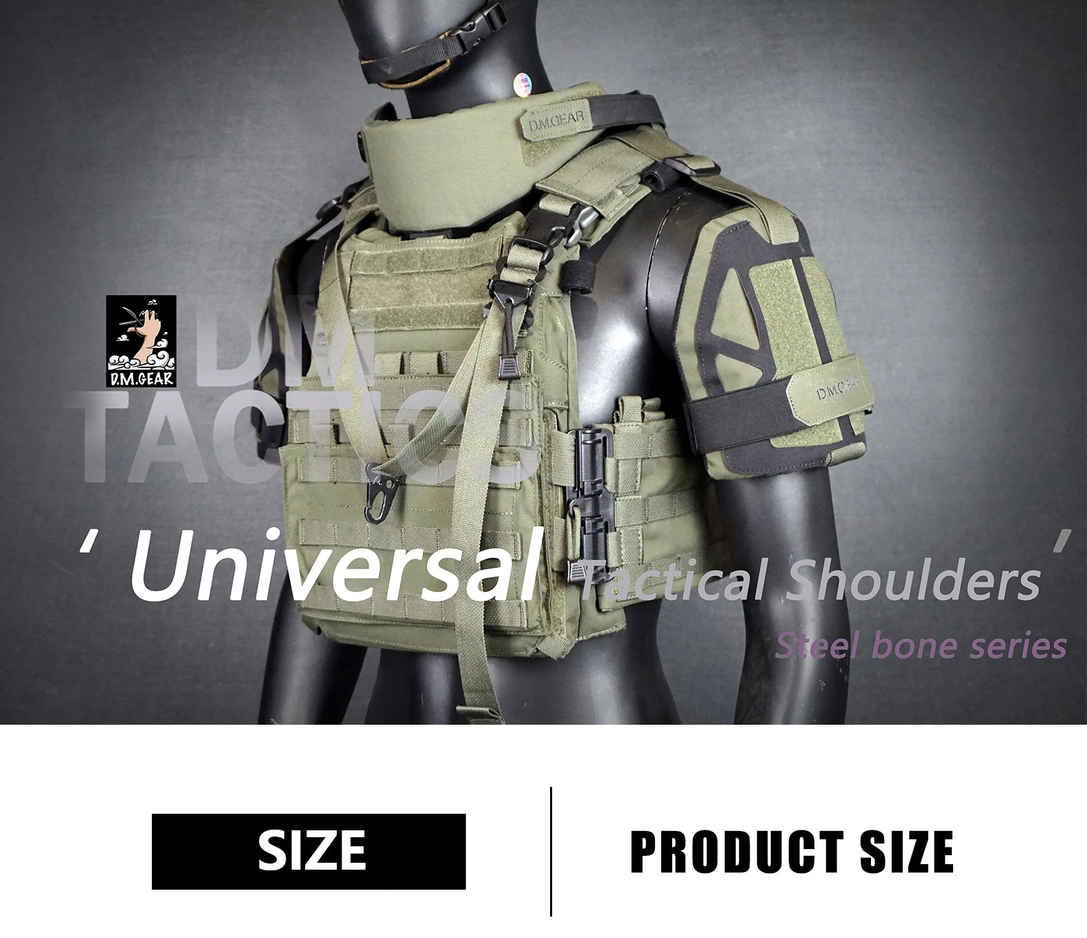 Gilet de protection d'épaule DMGear, équipement tactique de chasse, accessoire de protection pour airsoft, Molle, nylon universel