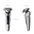 Rasoir électrique Xiaomi Pro avec tondeuse à barbe, utilisable sur peau sèche ou humide, étanche, écran couleur dynamique, rasage complet à 360°, autonomie de 90 jours.