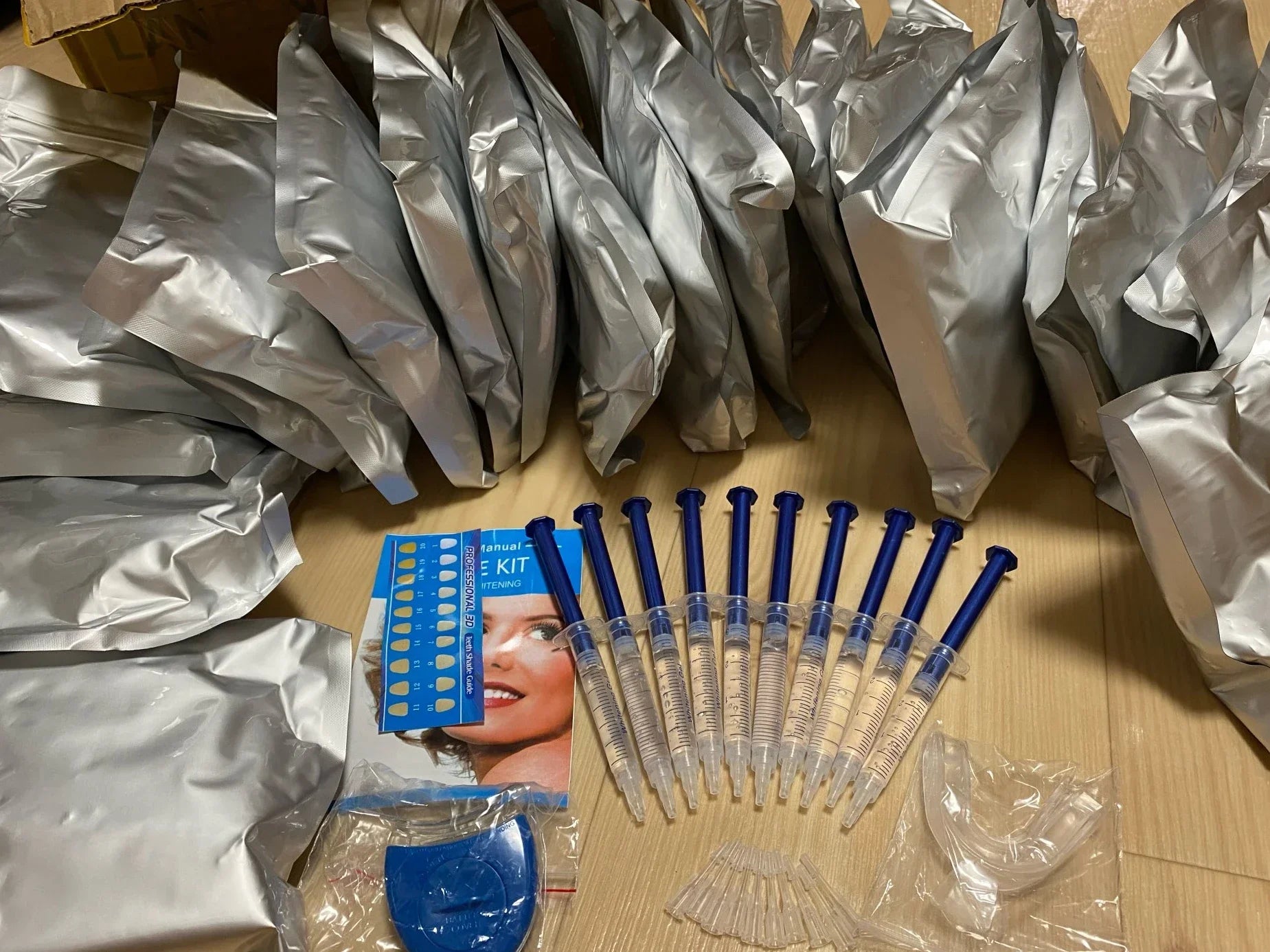 Home Use Teeth Whitening Kit Oral gels Tooth Whitener Bleaching White With 44% Peroxide whitening teeth gels dental brush