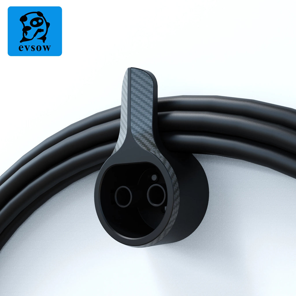 Type 2 EV Charger Cable Holder - Wall Mount Organizer for Electric Vehicles