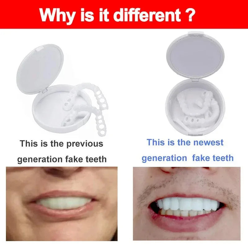 Teeth Veneers Whitening Dentures Braces Temporary False Teeth Cover Perfect Smile Comfortable Fit Denture Kit