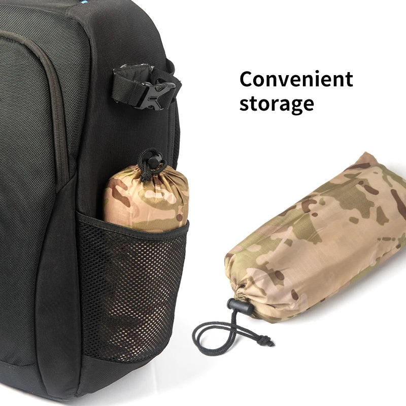 Military Tactical Rain Poncho - Waterproof Multi-Use Shelter & Raincoat