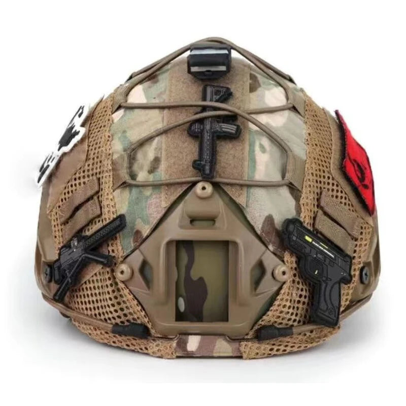 Tactical Helmet Cover - Multi-Camo Fast Helmet Cover for Airsoft & Paintball