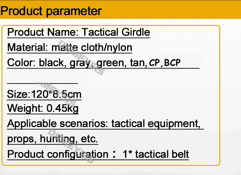 Tactical MOLLE Padded Belt - Combat Waist Belt for Airsoft & Hunting