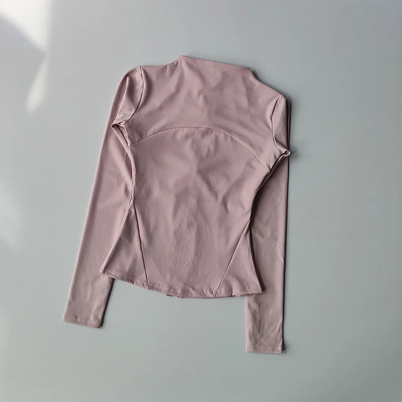 Sports Coat, Women's Autumn and Winter Slim Fit, Professional Quick Drying Clothes Slimming Sports Long Sleeved Prati Yoga Top