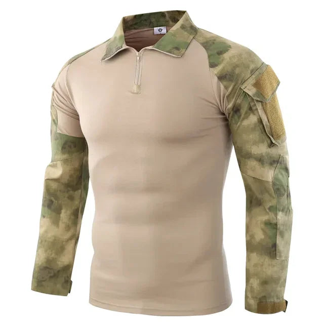 Outdoor Tactical Hiking Long Sleeve Shirt - Camouflage Combat Tee