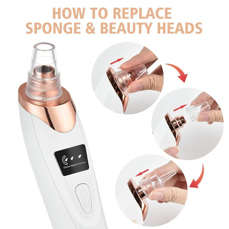 Blackhead Remover - 5 Heads Deep Cleansing Pore Vacuum