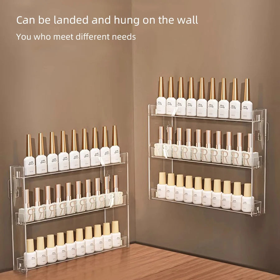 3-Tier Clear Acrylic Nail Polish Display & Storage Organizer