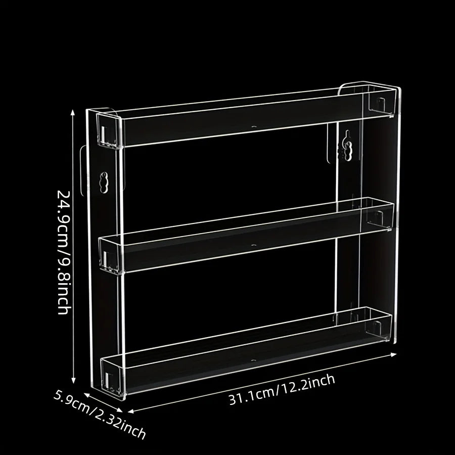 3-Tier Clear Acrylic Nail Polish Display & Storage Organizer