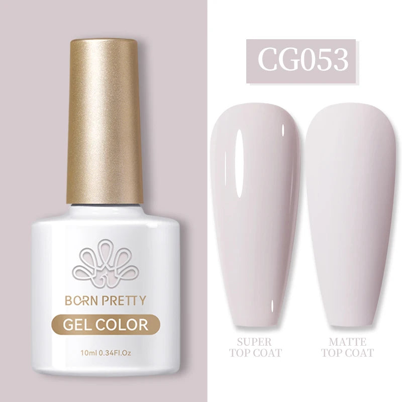 Vernis à ongles gel BORN PRETTY 10 ml, 130 couleurs, semi-permanent, semi-dissolvable, UV, base et top coat.