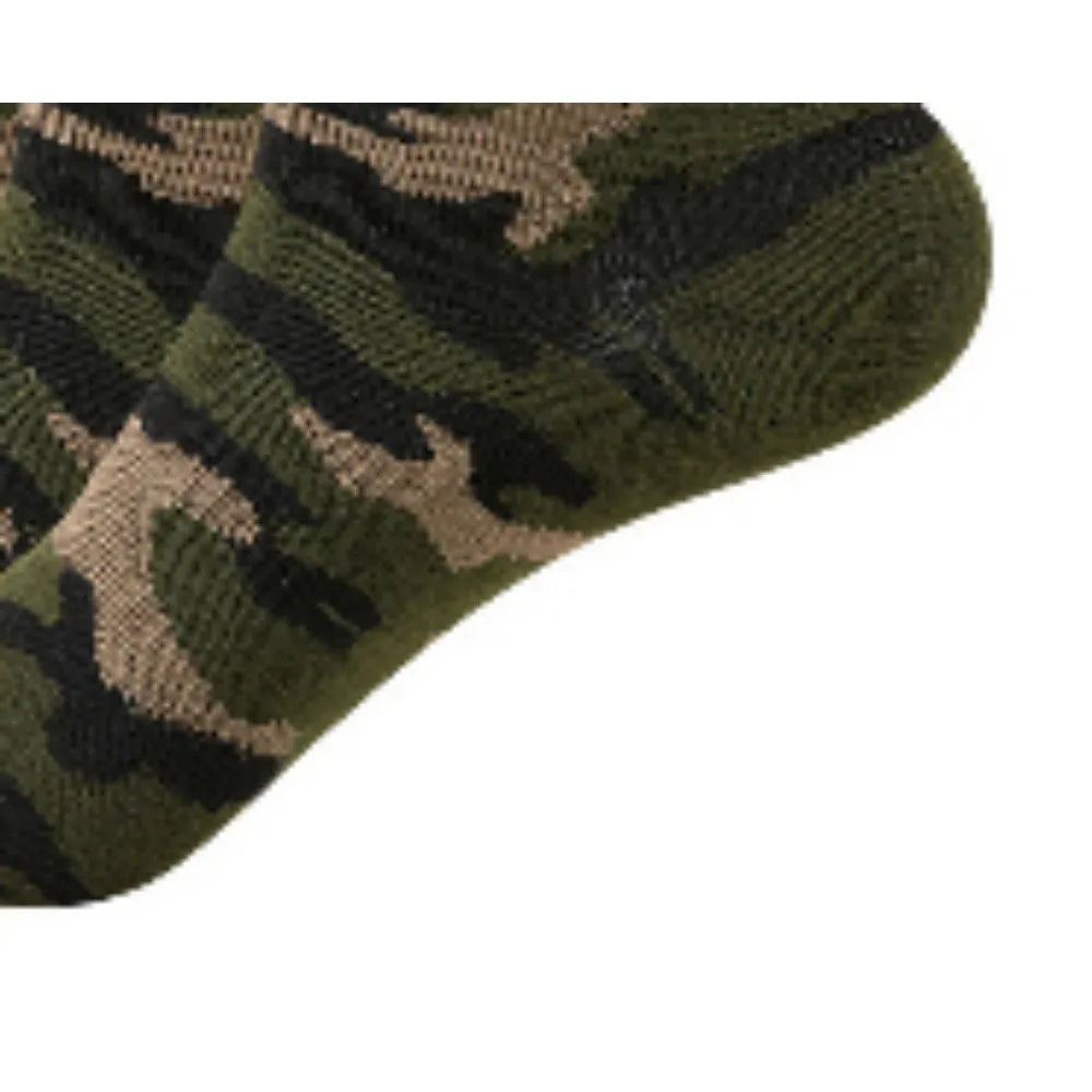 Accessoires de déguisement militaire : chaussettes camouflage vert armée (une paire)