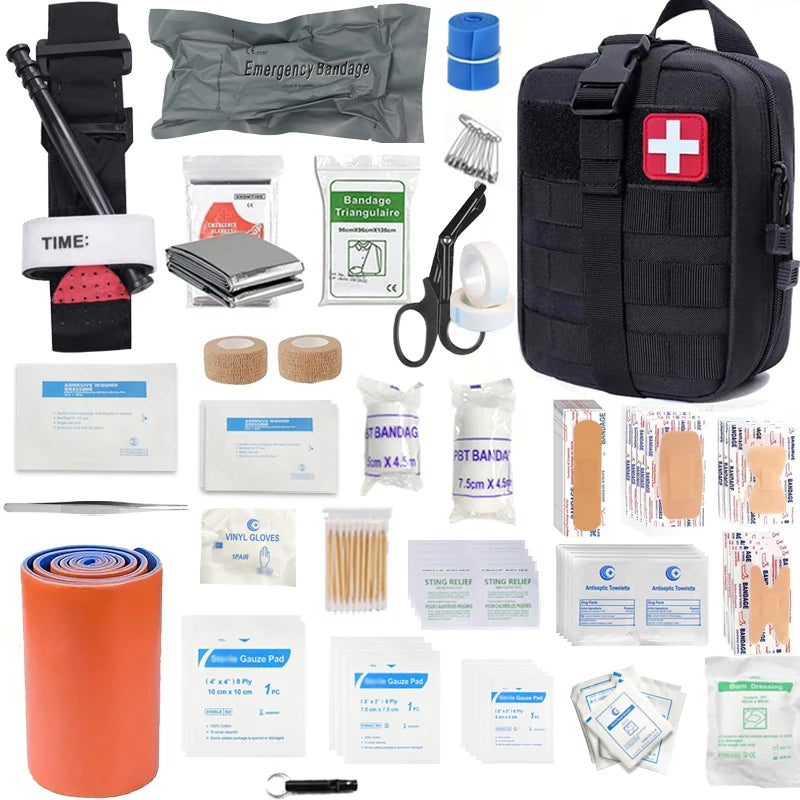 156-Piece Complete First Aid Kit - Emergency Medical Supply for Home, Travel & Outdoor