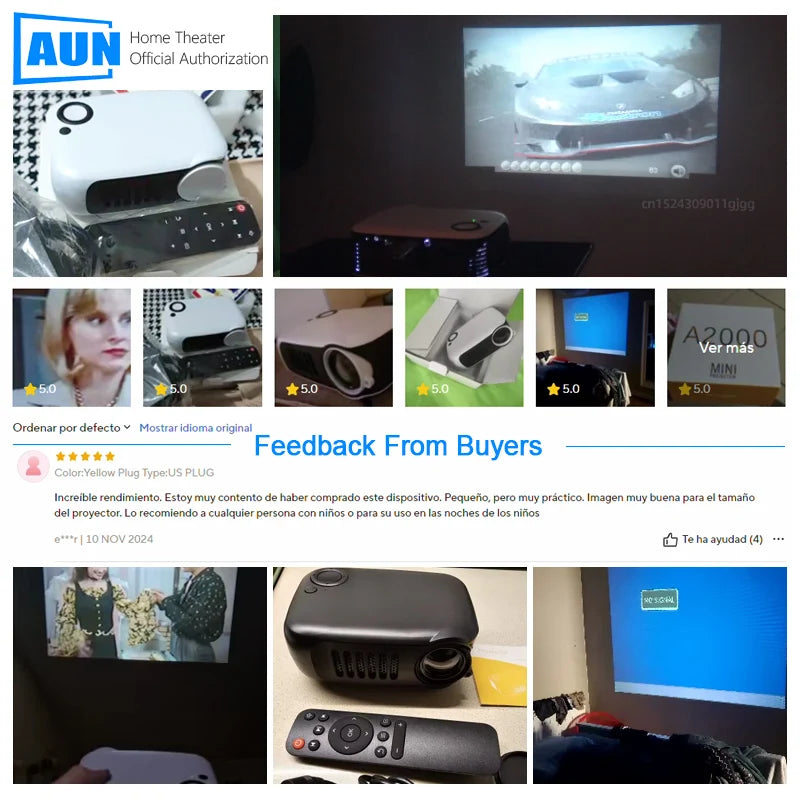 Portable LED Mini Projector - 1080P & 4K Support