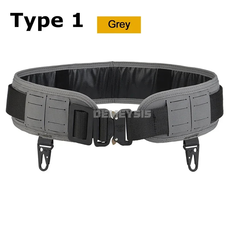 Tactical MOLLE Padded Belt - Combat Waist Belt for Airsoft & Hunting