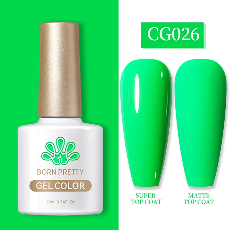 Vernis à ongles gel BORN PRETTY 10 ml, 130 couleurs, semi-permanent, semi-dissolvable, UV, base et top coat.