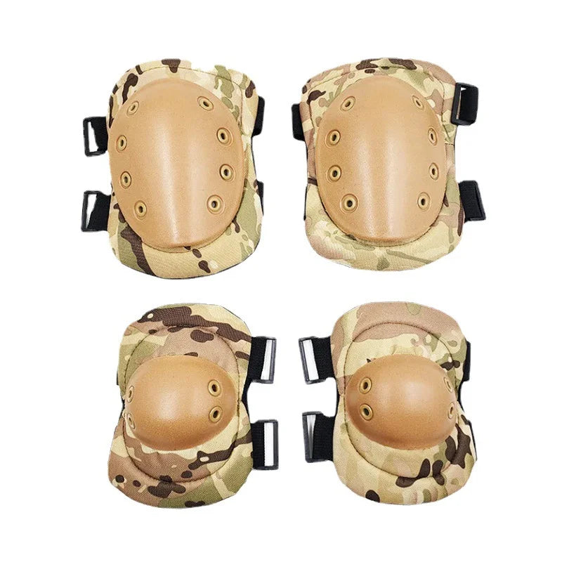 Military Tactical Knees and Elbows,Airsoft Knee Elbow Protective Pads Combat Paintball Skate Outdoor Sports Safety Guard Gear