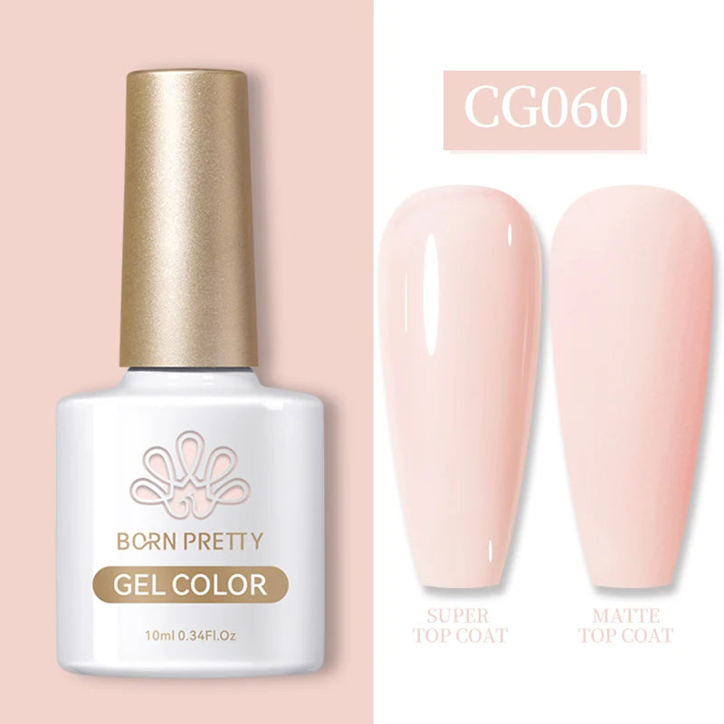 Vernis à ongles gel BORN PRETTY 10 ml, 130 couleurs, semi-permanent, semi-dissolvable, UV, base et top coat.