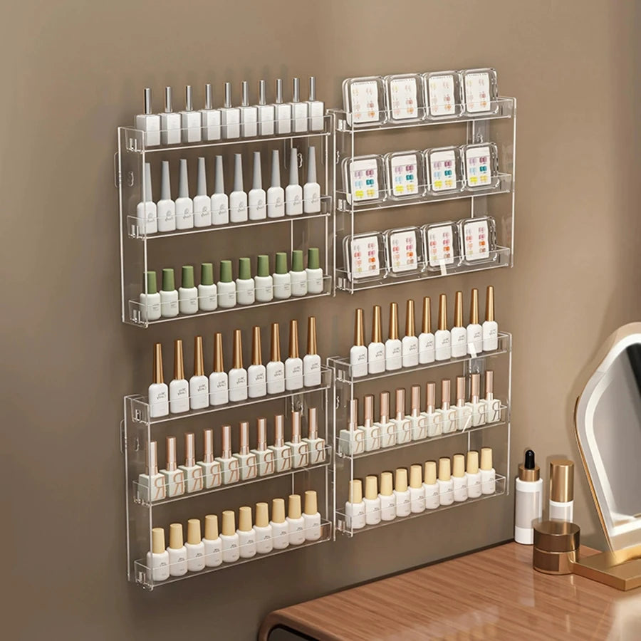 3-Tier Clear Acrylic Nail Polish Display & Storage Organizer