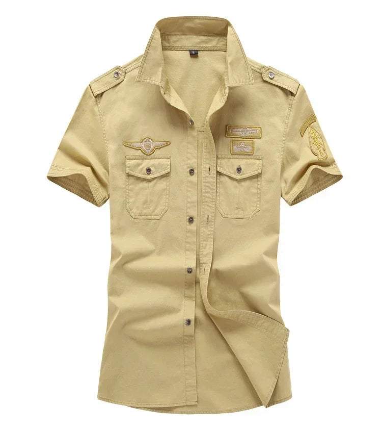 Summer Military Shirt - Airborne Tactical Air Assault Cotton Tee