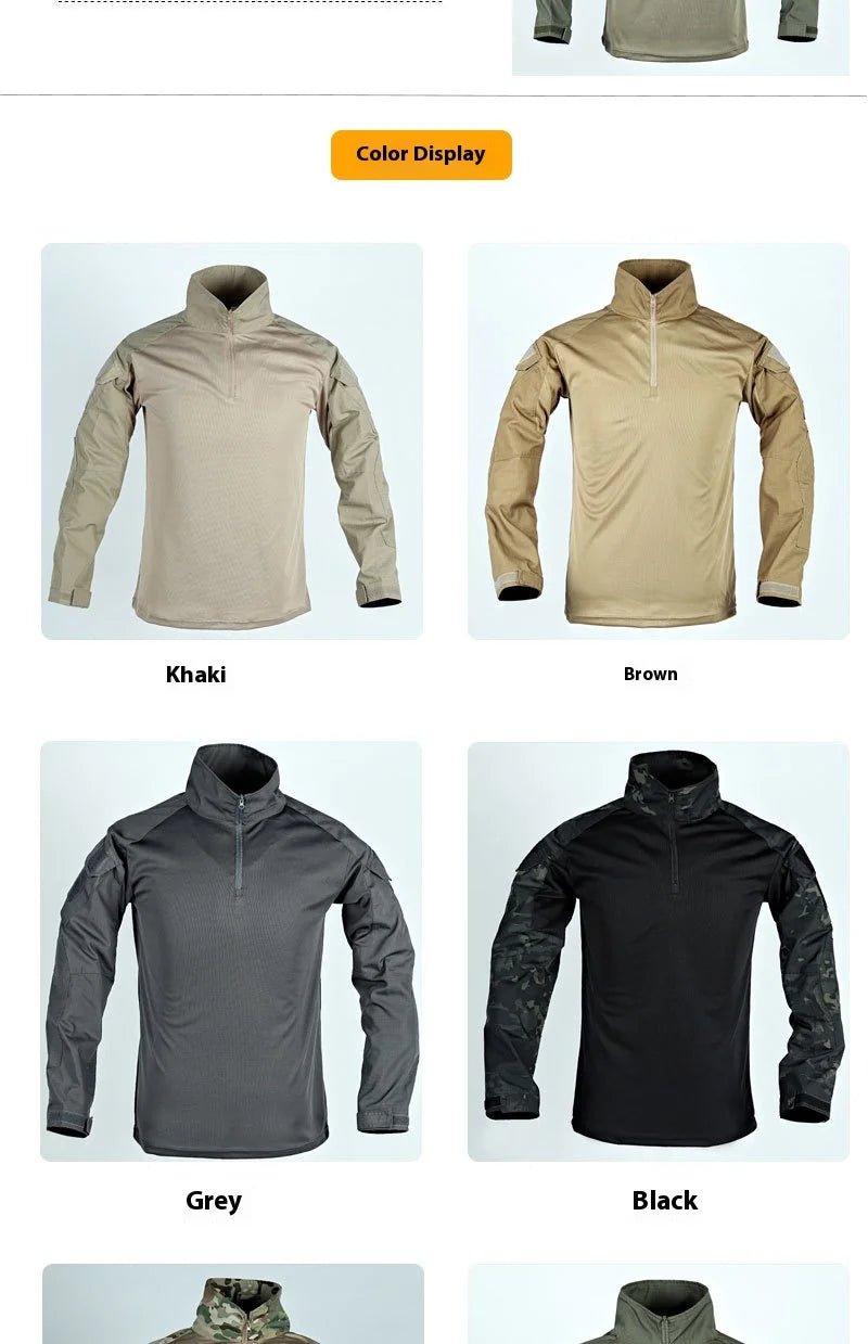 Army Outdoors Long Sleeve Tactical Shirt - Breathable Training & Hiking Tee