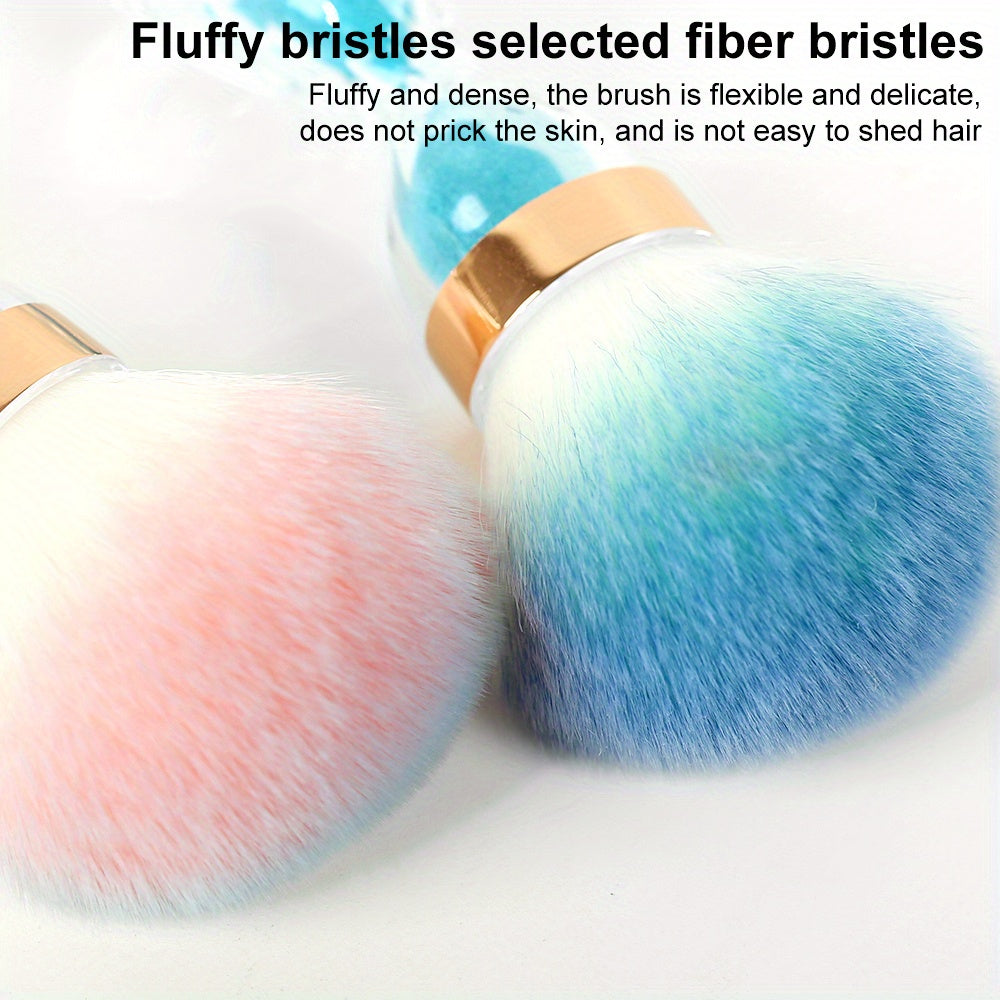 Pinceau à poussière pour ongles, manche en forme de sablier, pour enlever la poudre, brosse douce pour manucure et accessoires pour ongles en gel
