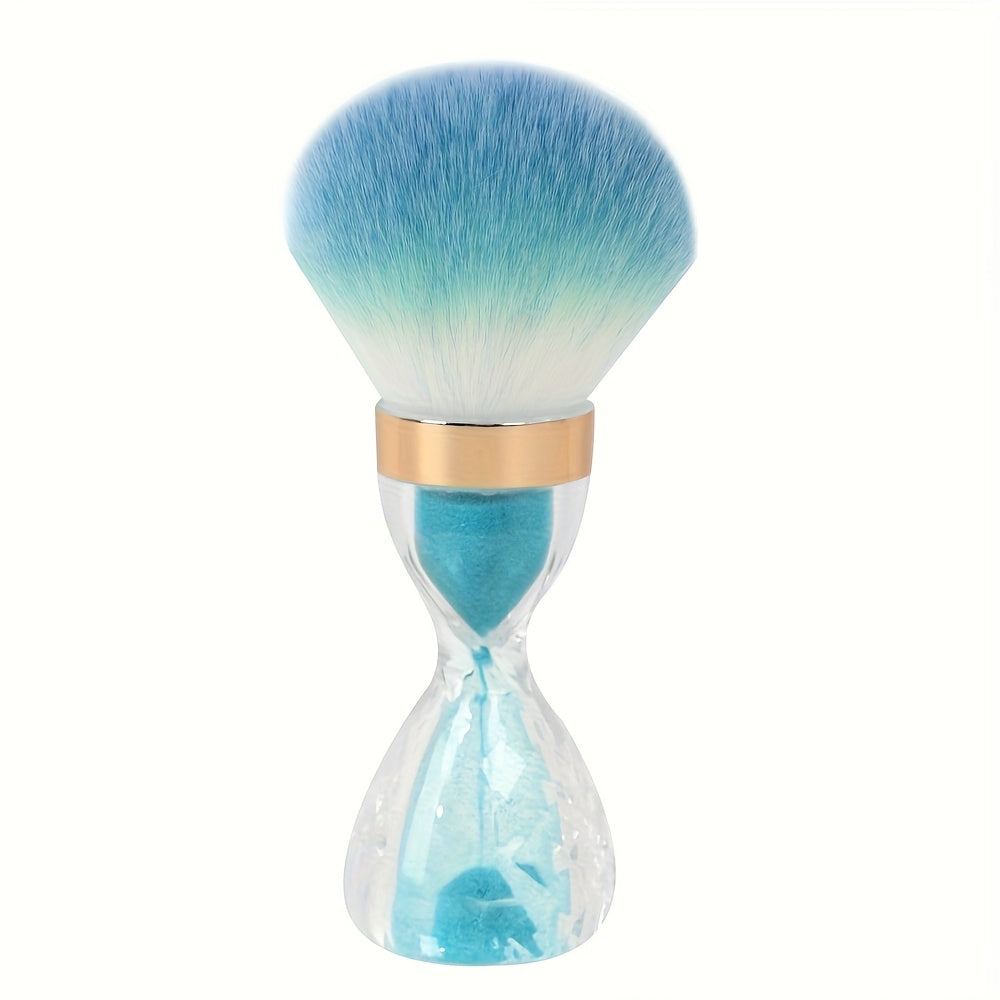 Pinceau à poussière pour ongles, manche en forme de sablier, pour enlever la poudre, brosse douce pour manucure et accessoires pour ongles en gel