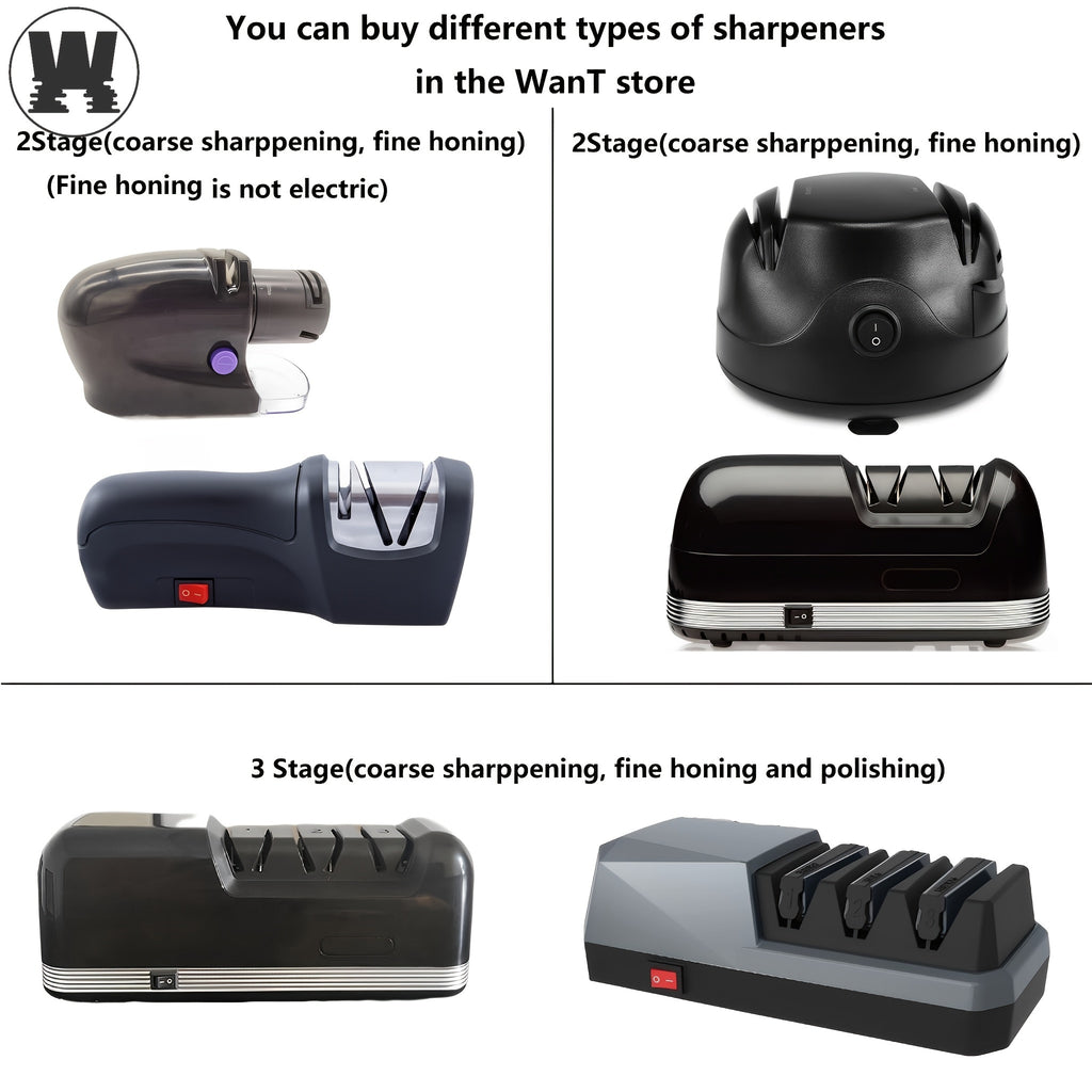 WANVOAPLS Electric Knife Sharpener 28D-4 Model - Professional 4-Slot Sharpening System, Dual Voltage (36V-100V) with US Plug, ABS Material - Ideal for Kitchen Knives, Kitchen Knives And Utensils|Modern Kitchen Accessory|Durab